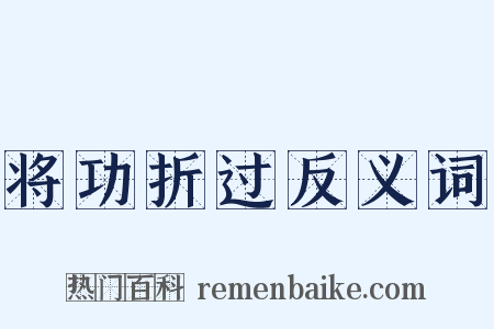 将功折过反义词是什么意思的图片